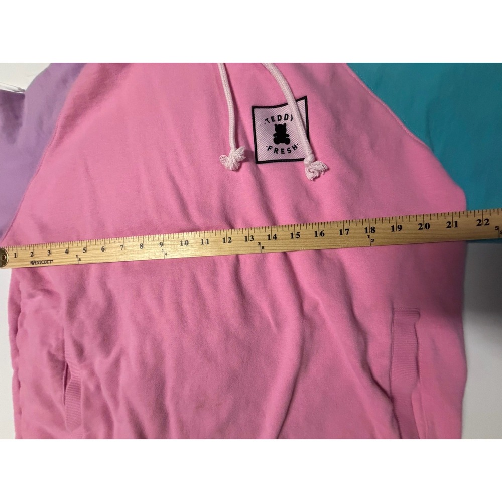 Teddy Fresh Classic Color Block Hoodie XL Pink Teal Purple H3H3 Streetwear - Picture 4 of 10